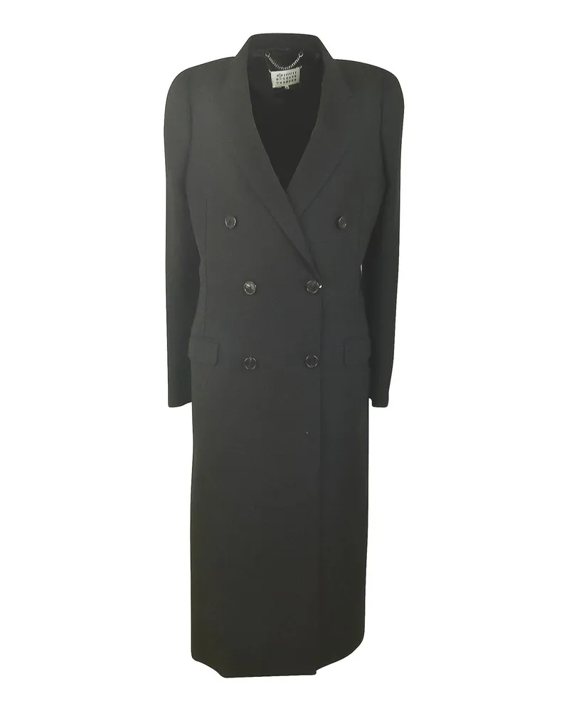 Maison Margiela Langer Mantel - Schwarz Schwarz