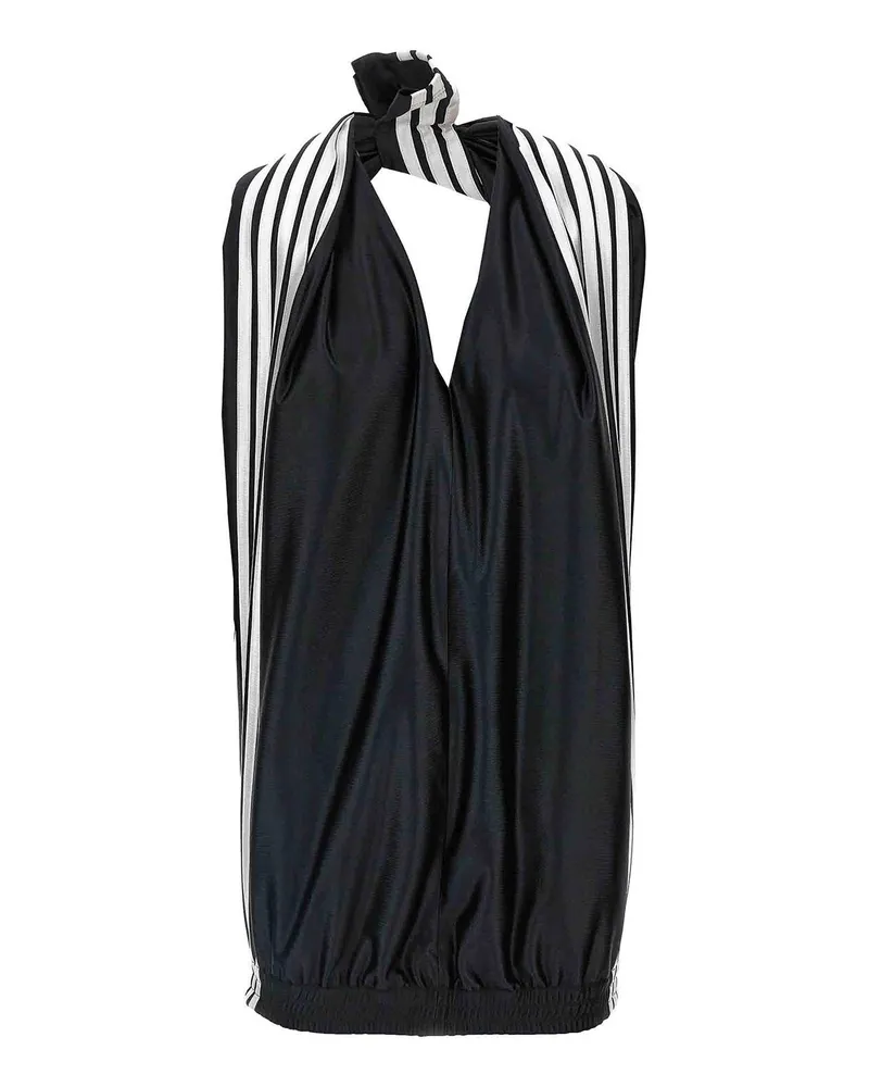 Balenciaga Knielanges Kleid - Weiß Schwarz