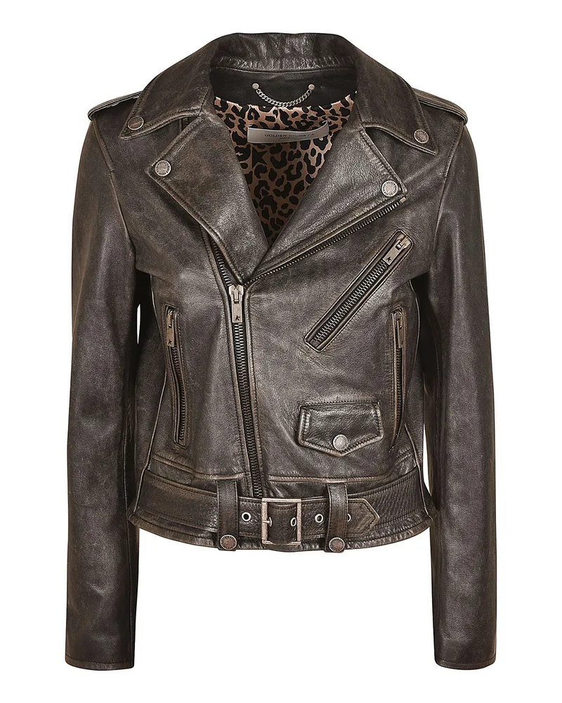 Golden Goose Lederjacke - Schwarz Schwarz