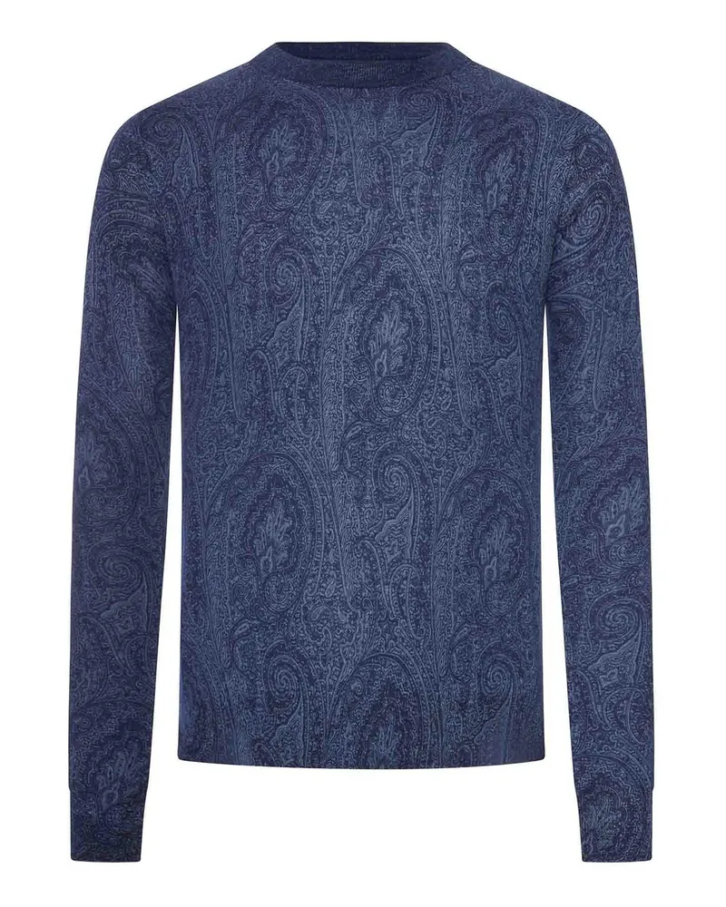 Etro Rundhalspullover - Blau Blau