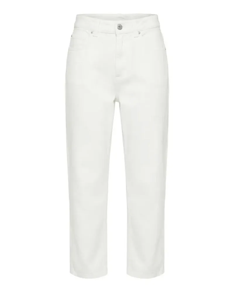 Brunello Cucinelli Straight Leg Jeans - Weiß Weiß