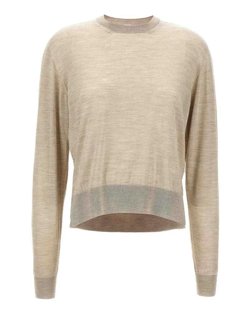 Jil Sander Rundhalspullover - Beige Beige