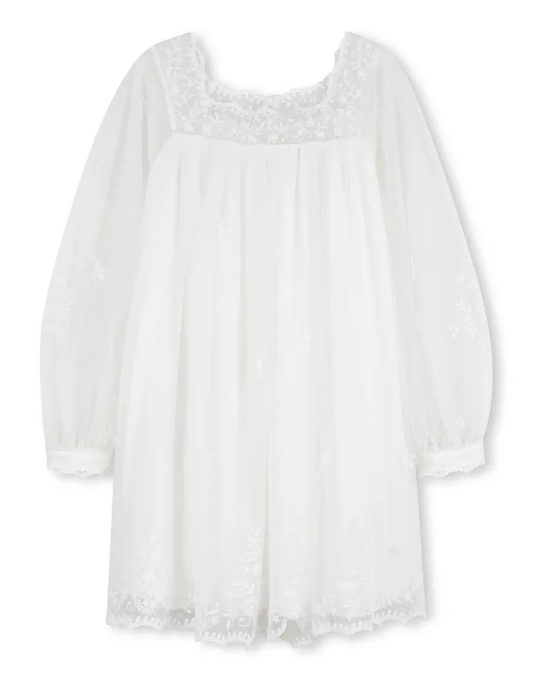 Chloé Knielanges Kleid - Weiß Weiß