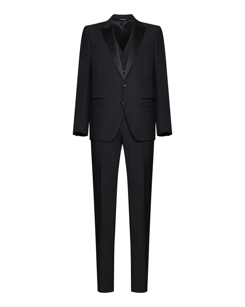 Dolce & Gabbana Eleganter Anzug - Schwarz Schwarz