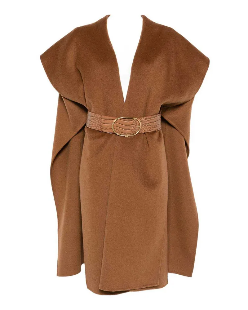 Elisabetta Franchi Knielanger Mantel - Braun Braun