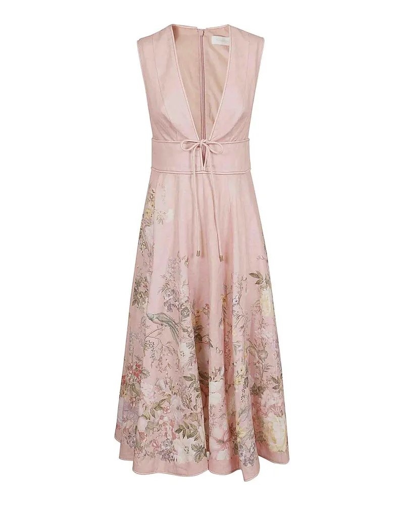 Zimmermann Knielanges Kleid - Nude Nude