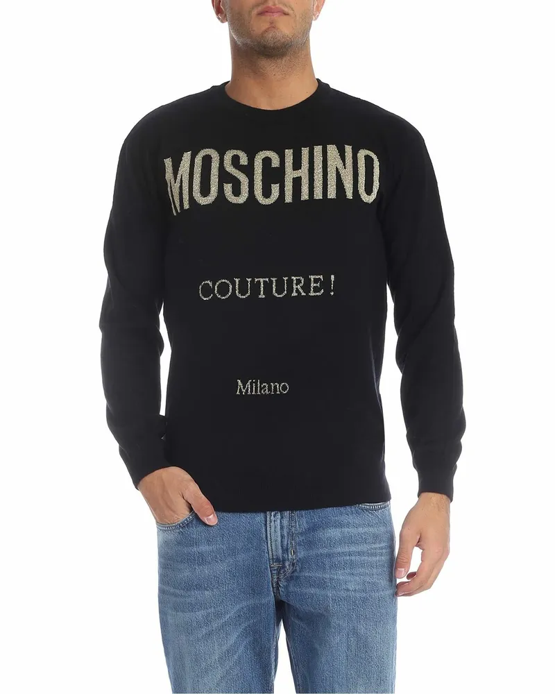 Moschino Rundhalspullover - Schwarz Schwarz
