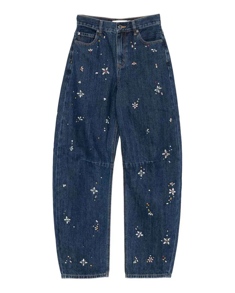 Self-Portrait Bootcut Jeans - Blau Blau