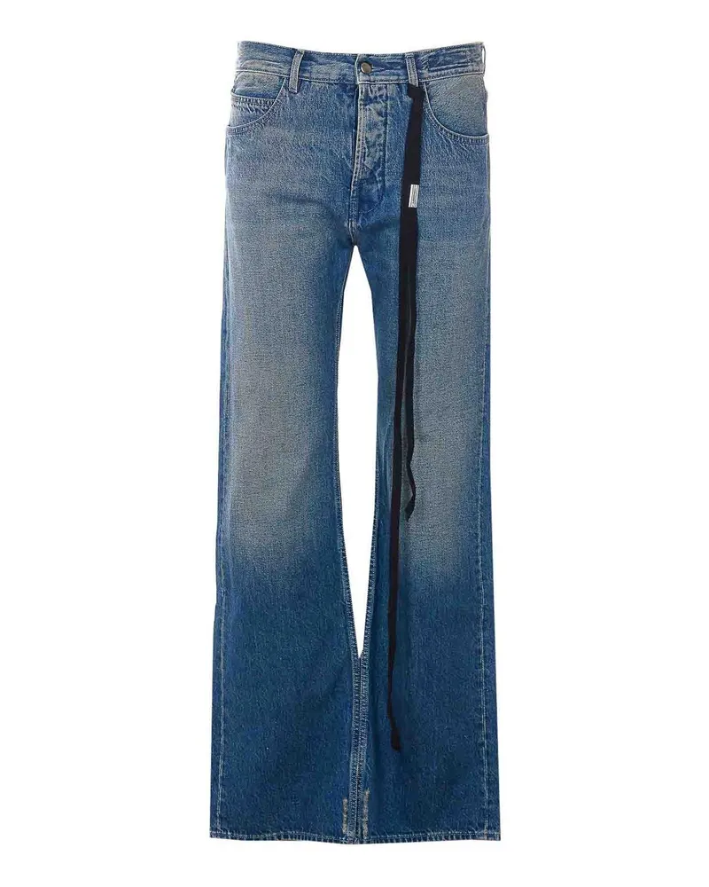 Ann Demeulemeester Straight Leg Jeans - Blau Blau