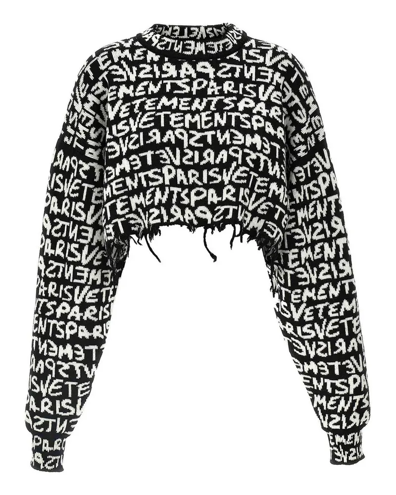 VETEMENTS Rundhalspullover - Weiß Weiß