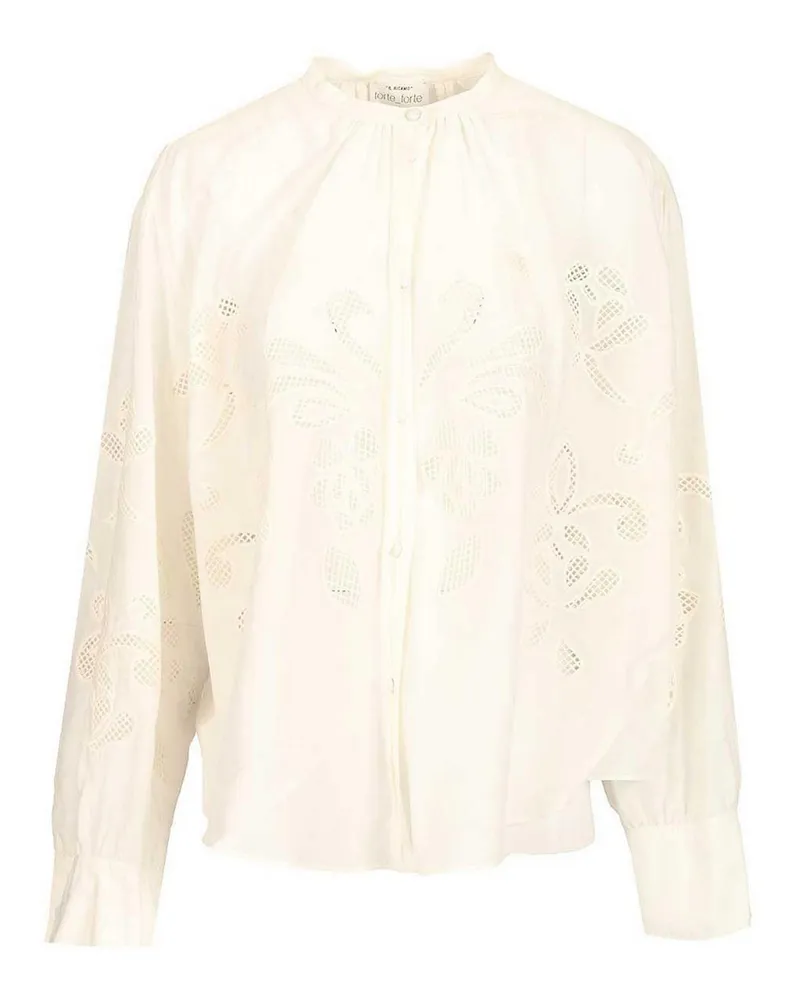 forte_forte Hemd - Weiß Weiß