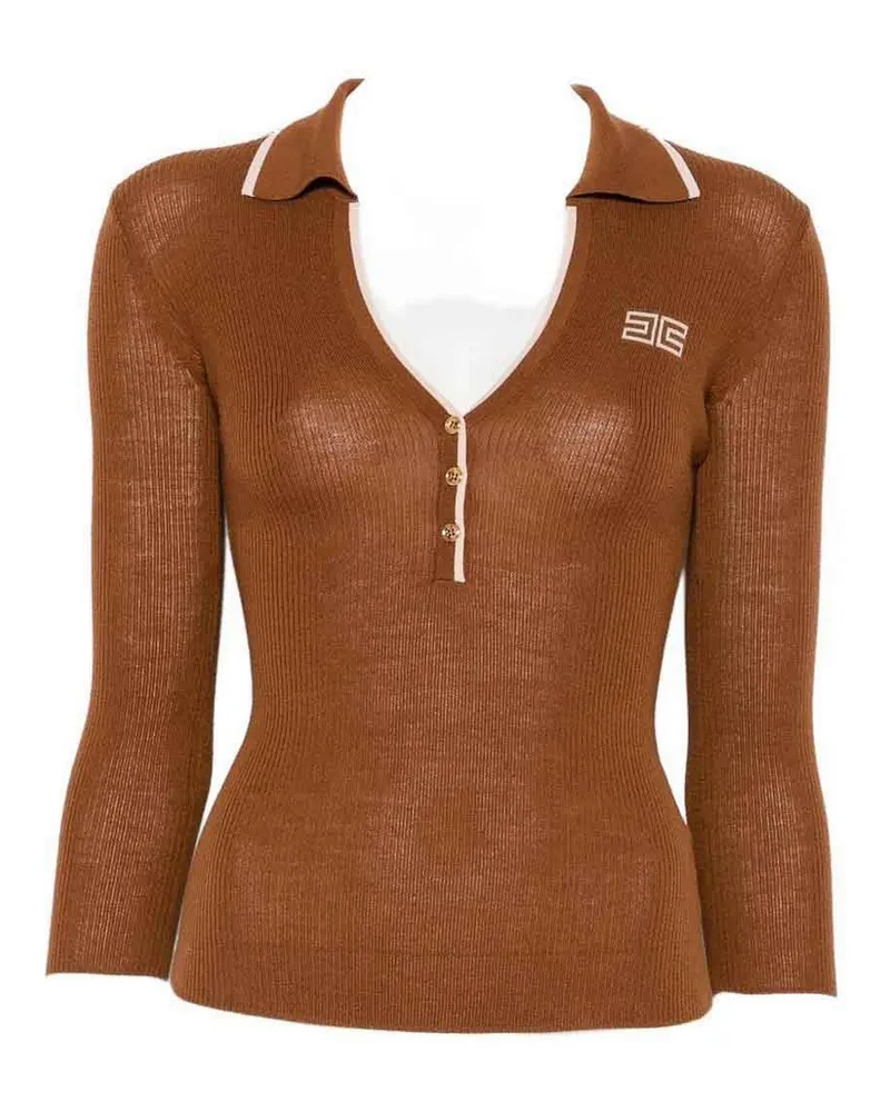 Elisabetta Franchi V-Pullover - Braun Braun