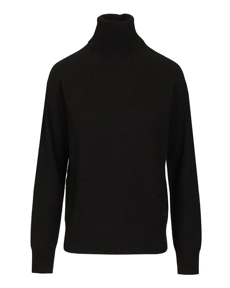 Emporio Armani Rundhalspullover - Schwarz Schwarz