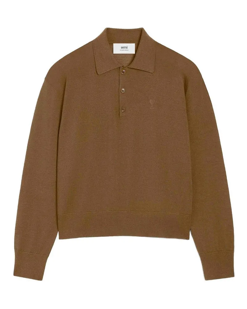 AMI Paris Poloshirt - Beige Beige