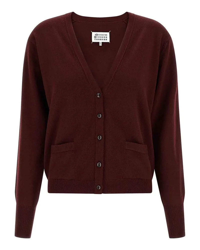 Maison Margiela Cardigan - Dunkelrot Dunkelrot