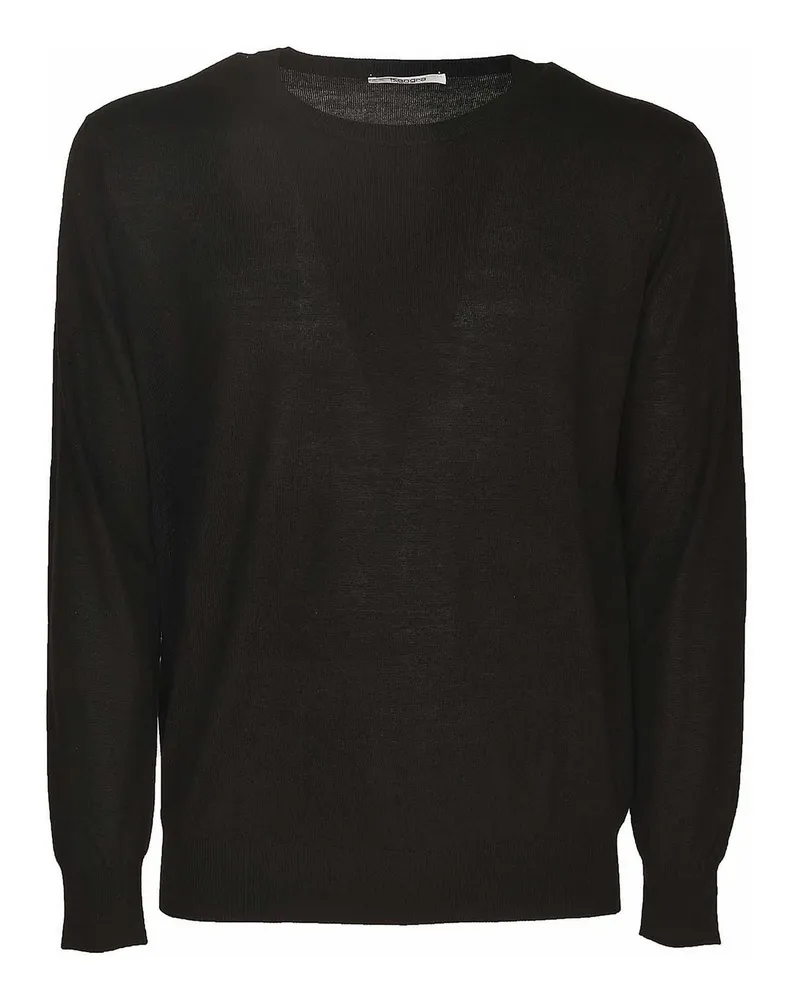 Kangra Cashmere Rundhalspullover - Schwarz Schwarz