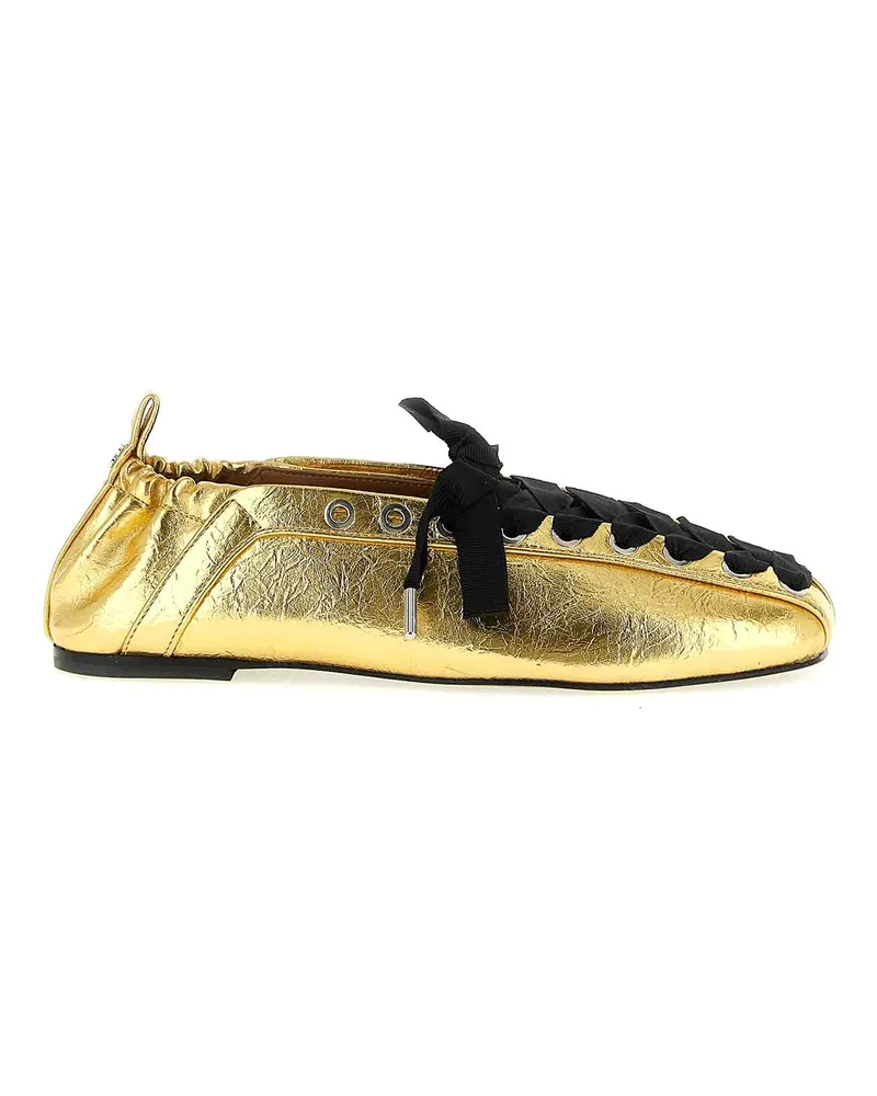 Ganni Ballerinas - Gold Gold