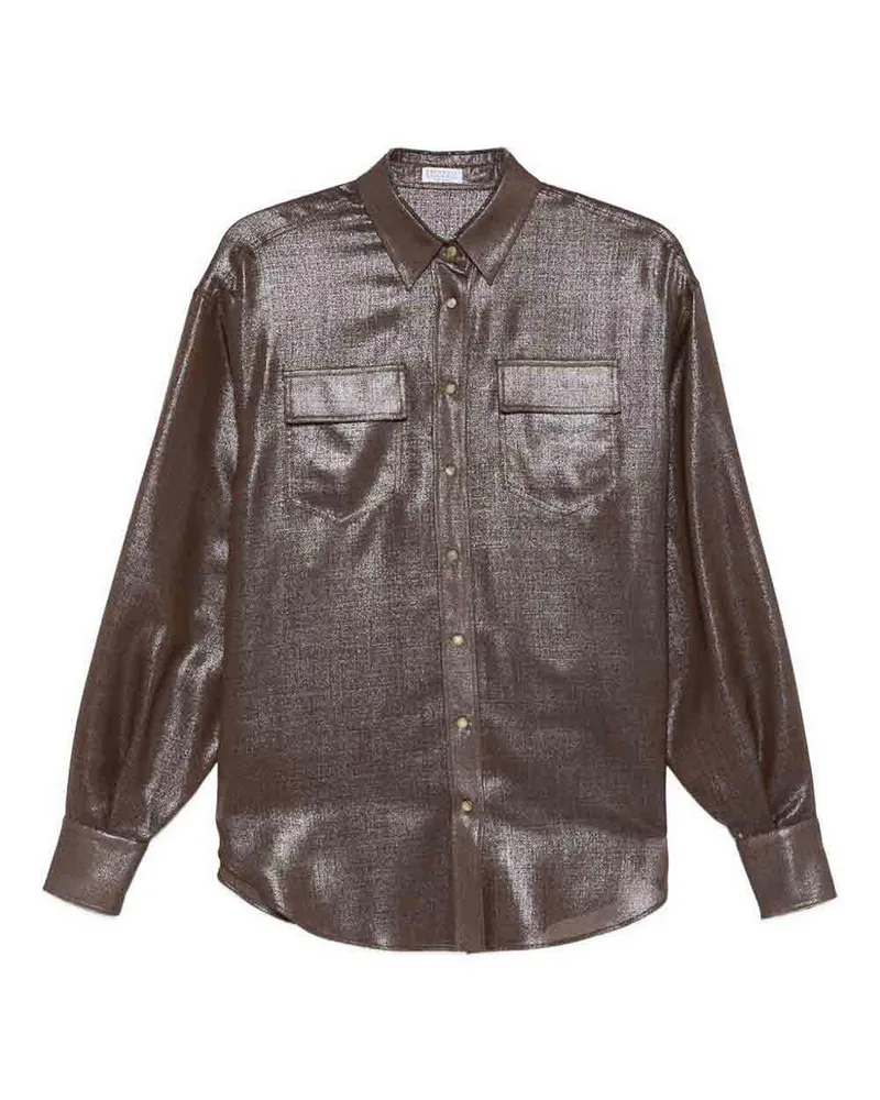 Brunello Cucinelli Hemd - Braun Braun