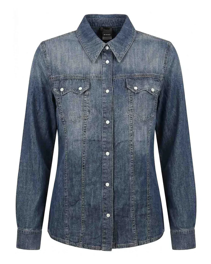 Pinko Hemd - Jeansblau Jeansblau