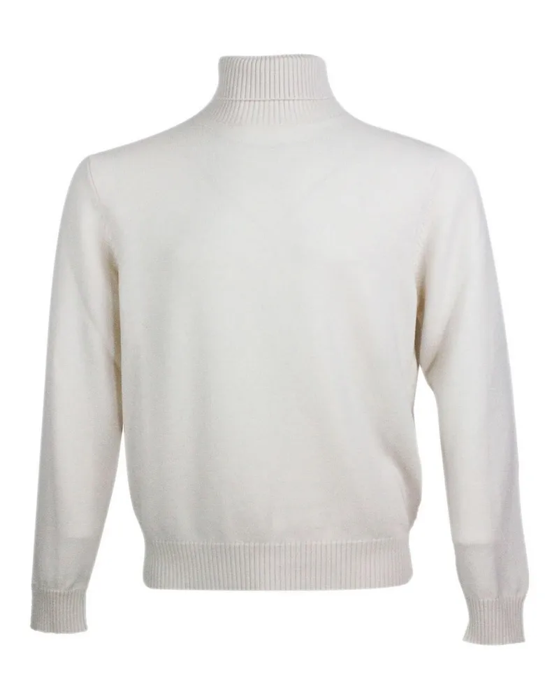 Malo Rundhalspullover - Creme Creme