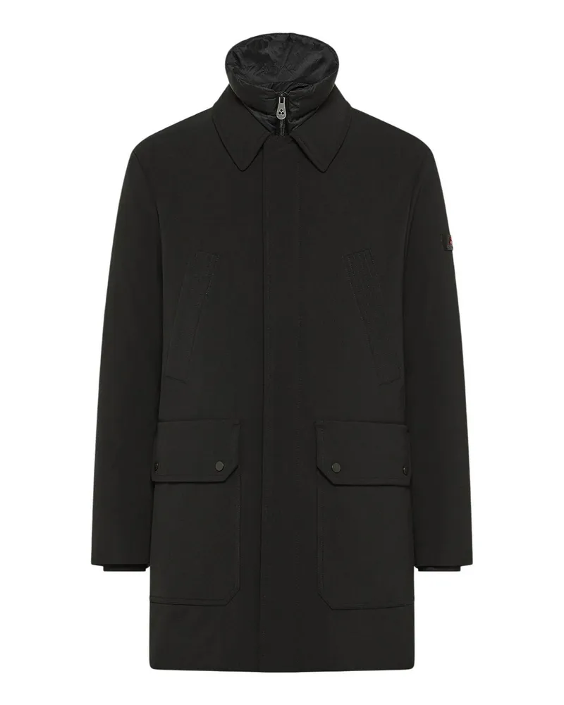 Peuterey Knielanger Mantel - Schwarz Schwarz