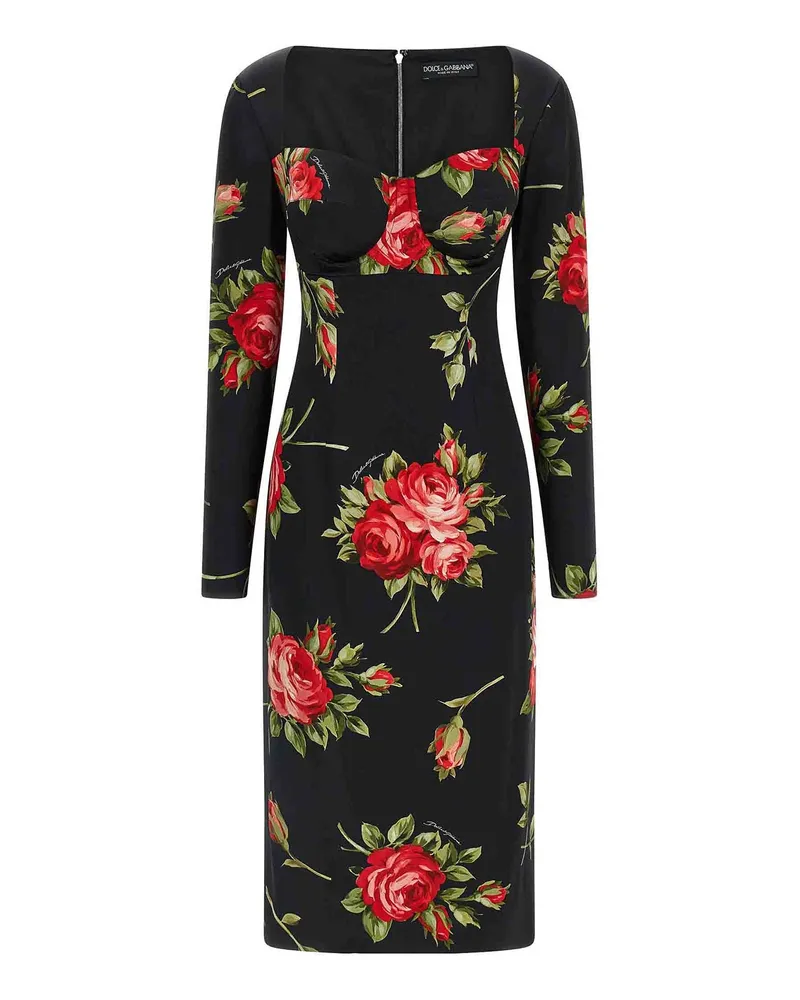 Dolce & Gabbana Knielanges Kleid - Schwarz Schwarz