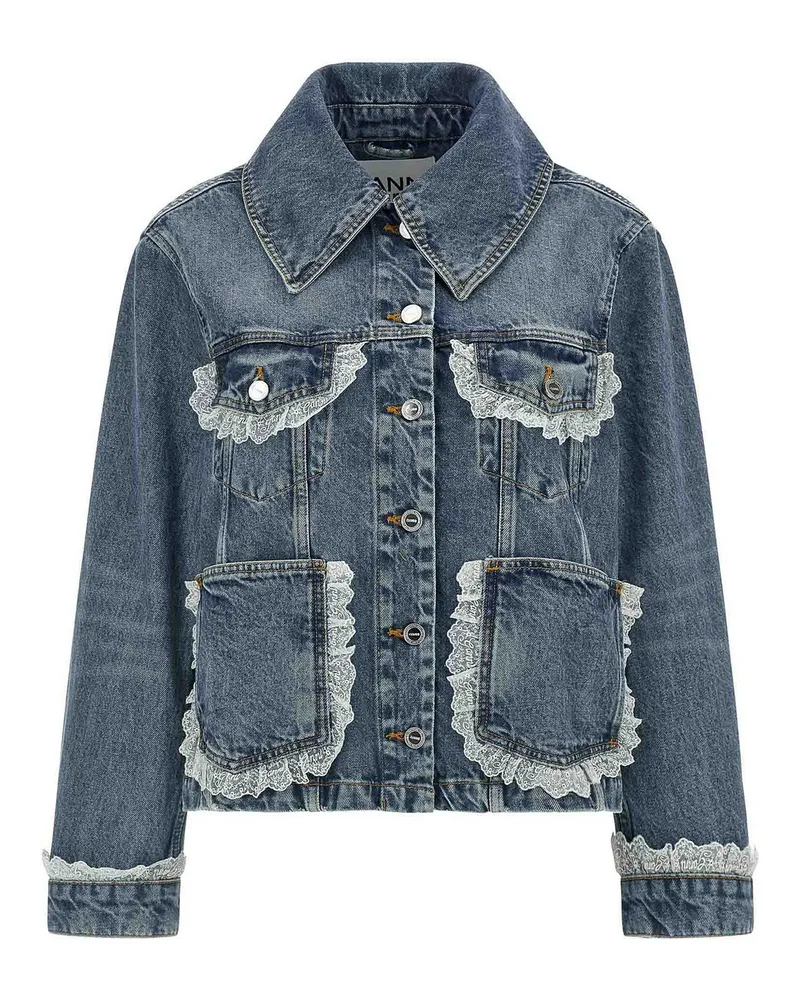 Ganni Jeansjacke - Blau Blau