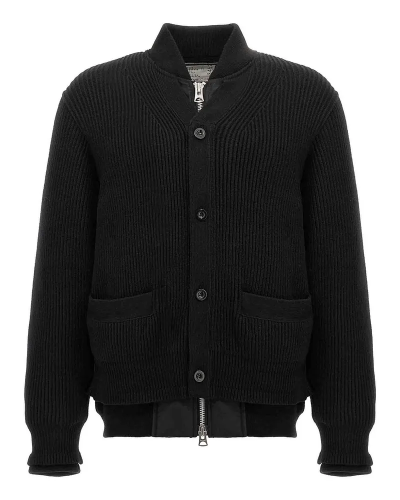 Sacai Cardigan - Schwarz Schwarz