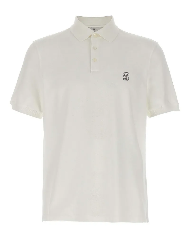 Brunello Cucinelli Poloshirt - Weiß Weiß
