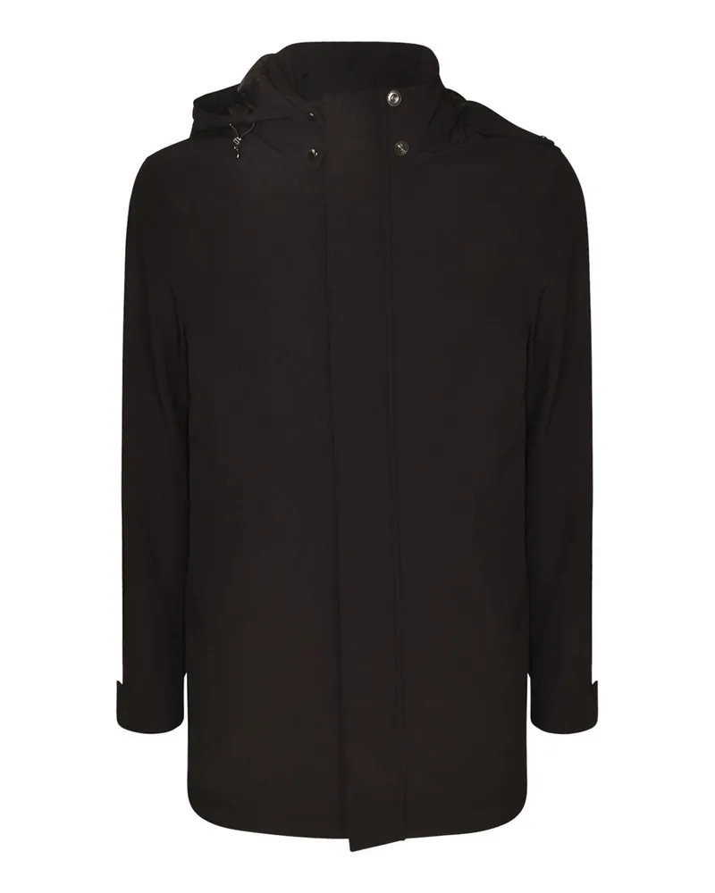 Woolrich Knielanger Mantel - Schwarz Schwarz