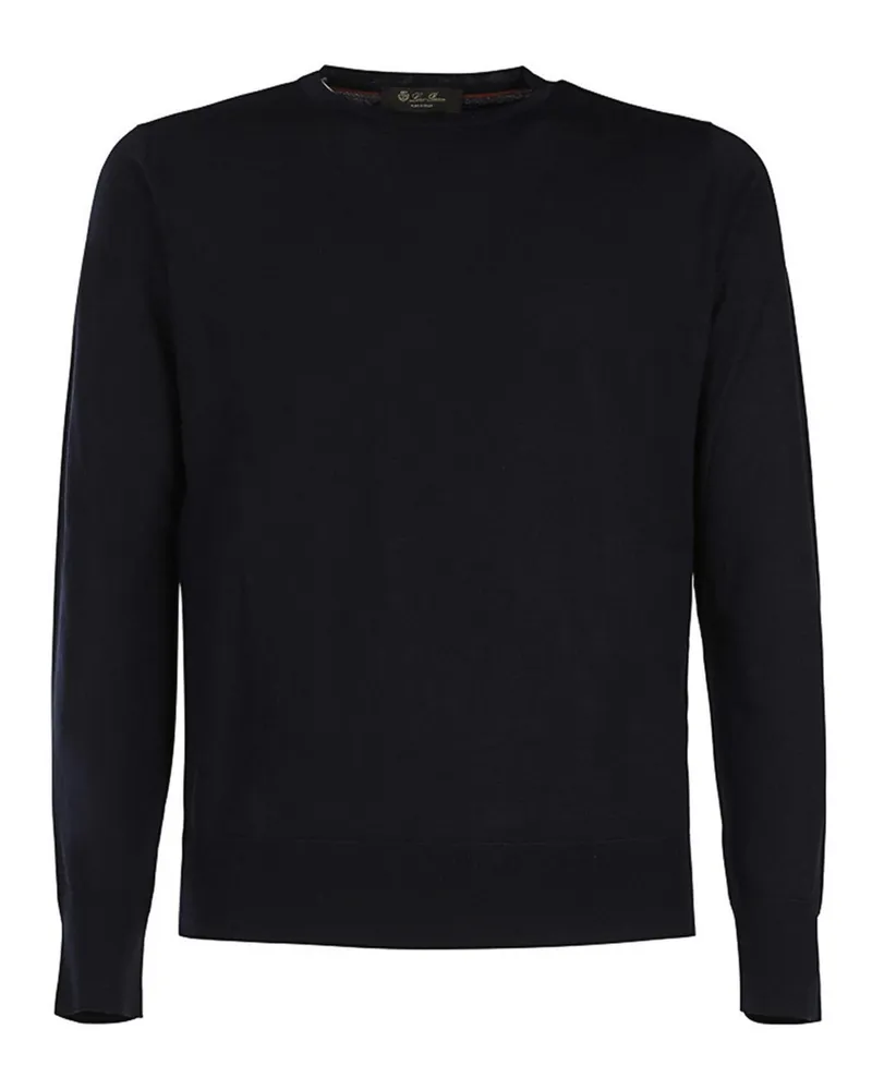 Loro Piana Rundhalspullover - Blau Blau