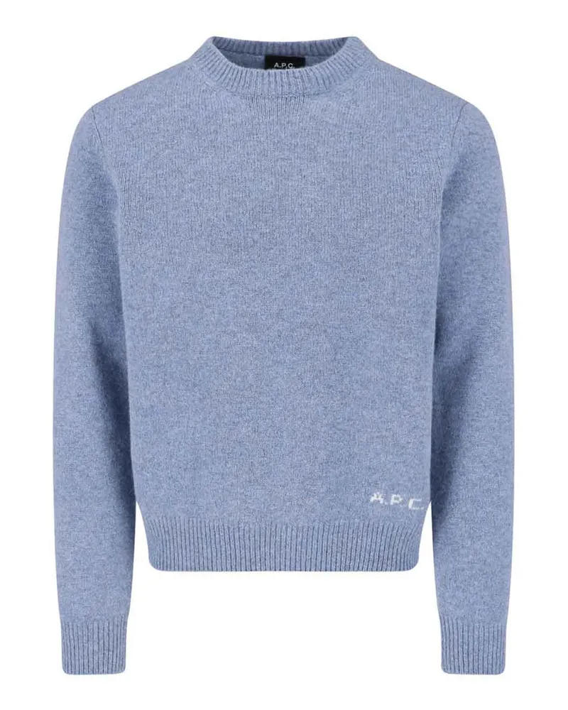 A.P.C. A. P.C. Rundhalspullover - Hellblau Hellblau