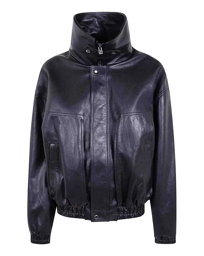 Magda Butrym Lederjacke - Schwarz Schwarz