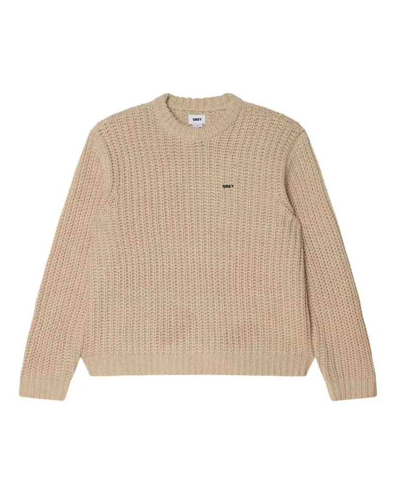 Obey Rundhalspullover - Braun Braun