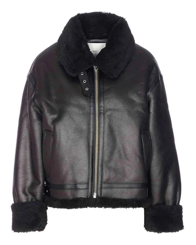 Dunst Lederjacke - Schwarz Schwarz