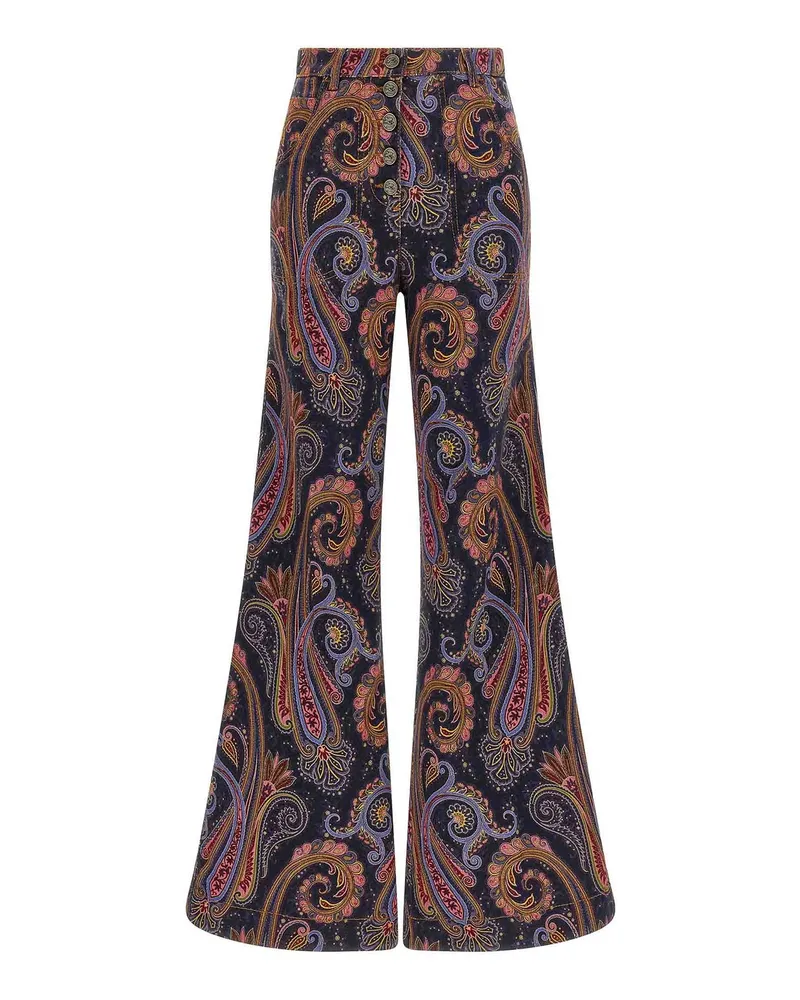 Etro Schlagjeans - Bunt Bunt