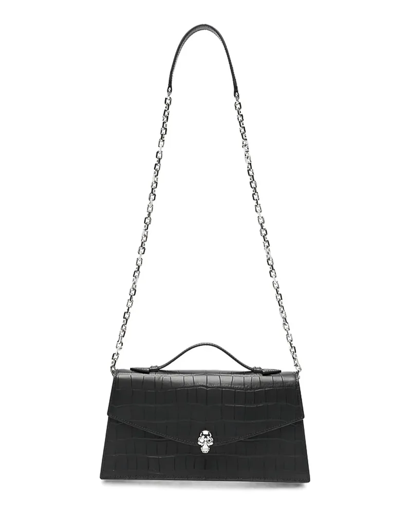 Alexander McQueen Schultertasche - Schwarz Schwarz
