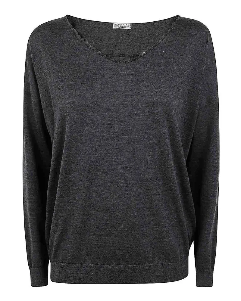 Brunello Cucinelli V-Pullover - Grau Grau