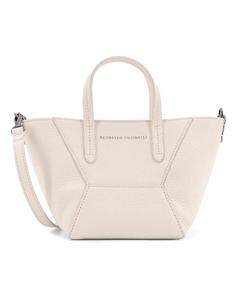 Brunello Cucinelli Schultertasche - Weiß Weiß