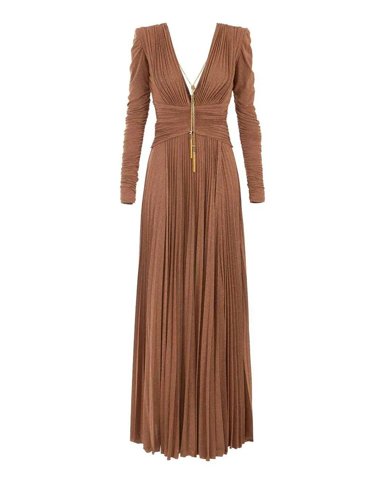 Elisabetta Franchi Knielanges Kleid - Braun Braun