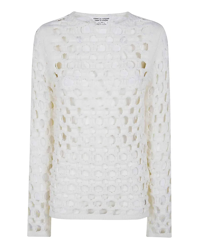 Comme des Garçons Rundhalspullover - Weiß Weiß