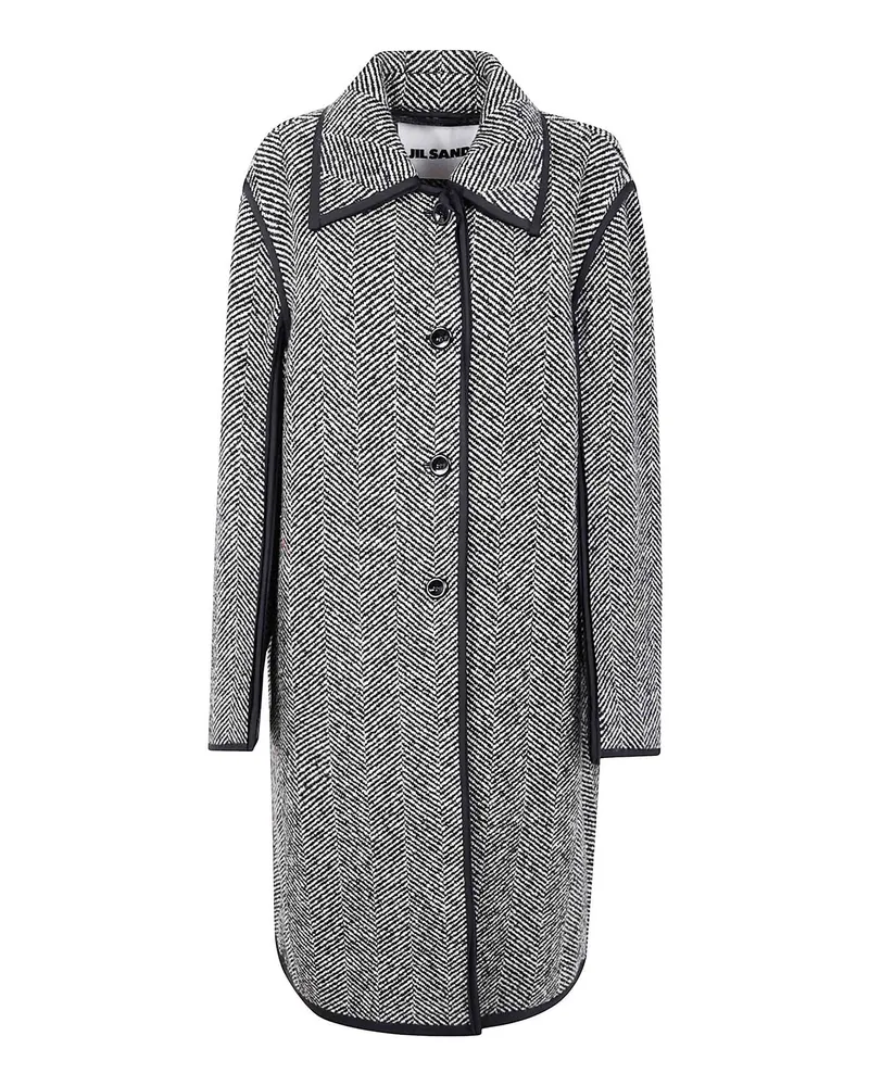 Jil Sander Langer Mantel - Grau Grau