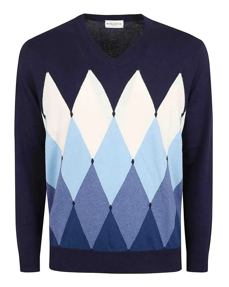 Ballantyne V-Pullover - Blau Blau