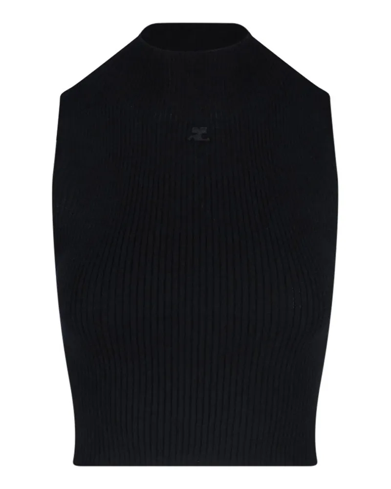 Courrèges Top - Schwarz Schwarz