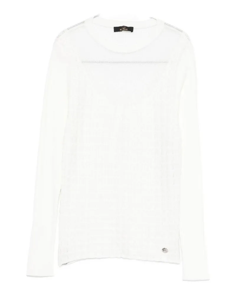 Twin-Set Rundhalspullover - Weiß Weiß