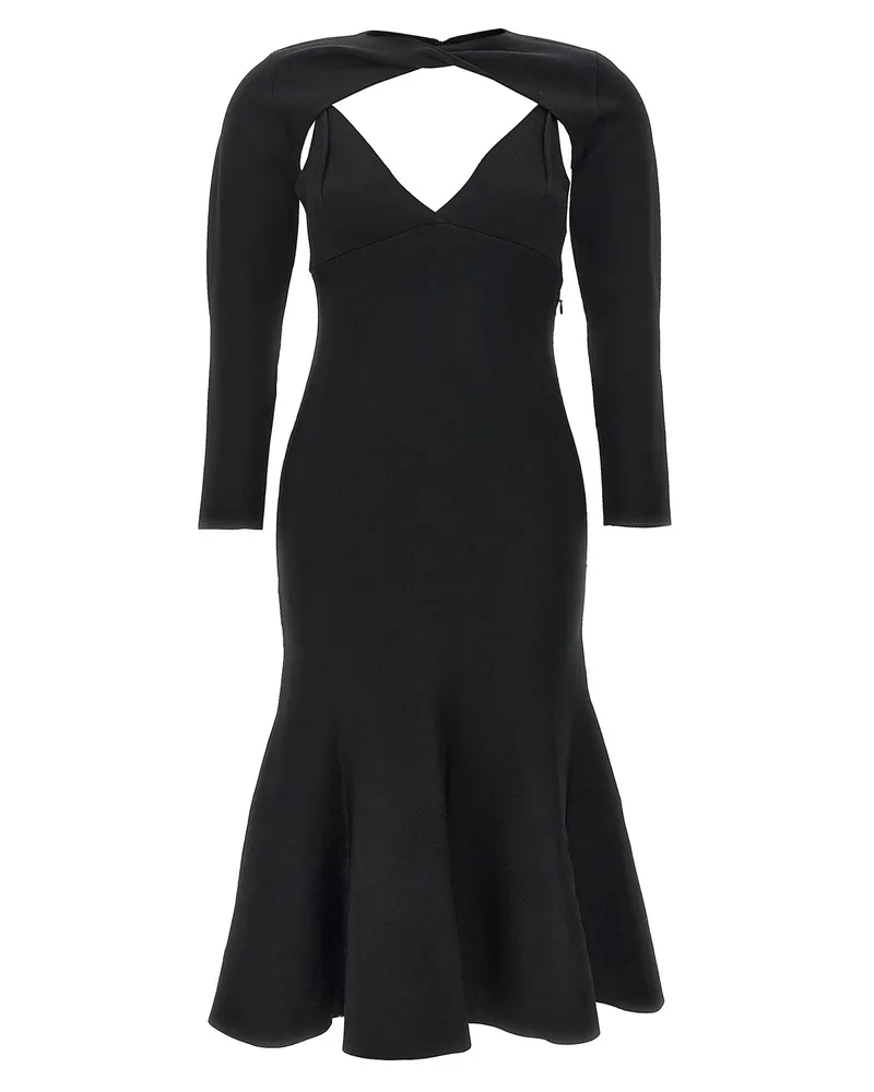 Roland Mouret Knielanges Kleid - Schwarz Schwarz