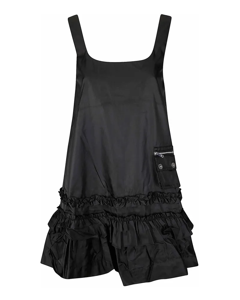 Ganni Kurzes Kleid - Schwarz Schwarz