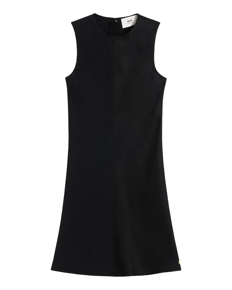 AMI Paris Knielanges Kleid - Schwarz Schwarz