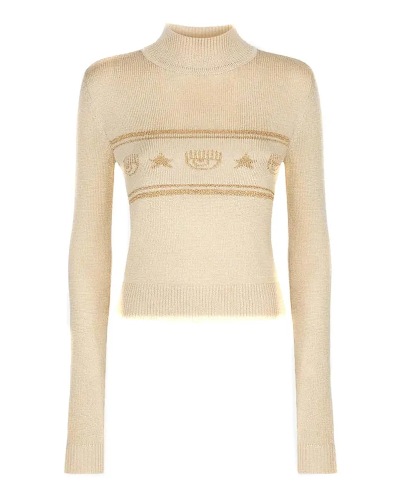 Chiara Ferragni Rundhalspullover - Beige Beige