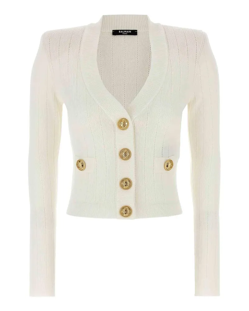 Balmain Cardigan - Weiß Weiß